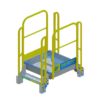 Stair, Platform, OSHA, Yellow, Aluminum