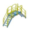 Stair, Platform, OSHA, Yellow, Aluminum