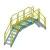 Stair, Platform, OSHA, Yellow, Aluminum