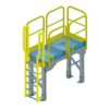 OSHA Yellow, Access Platform, Ladder, Handrail, ERECTASTEP, Tower Support