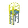 OSHA Yellow, Access Platform, Ladder, Handrail, ERECTASTEP, Tower Support