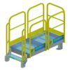 OSHA Yellow, Access 2 Platform, 1 Step Stair, Handrail, ERECTASTEP, Tower Support