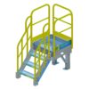 OSHA Yellow, Access 1 Platform, 3 Step Stair, Handrail, ERECTASTEP, Tower Support