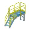 OSHA Yellow, Access 2 Platform, 4 Step Stair, Handrail, ERECTASTEP, Tower Support