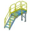 OSHA Yellow, Access 2 Platform, 5 Step Stair, Handrail, ERECTASTEP, Tower Support