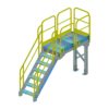 OSHA Yellow, Access 2 Platform, 6 Step Stair, Handrail, ERECTASTEP, Tower Support